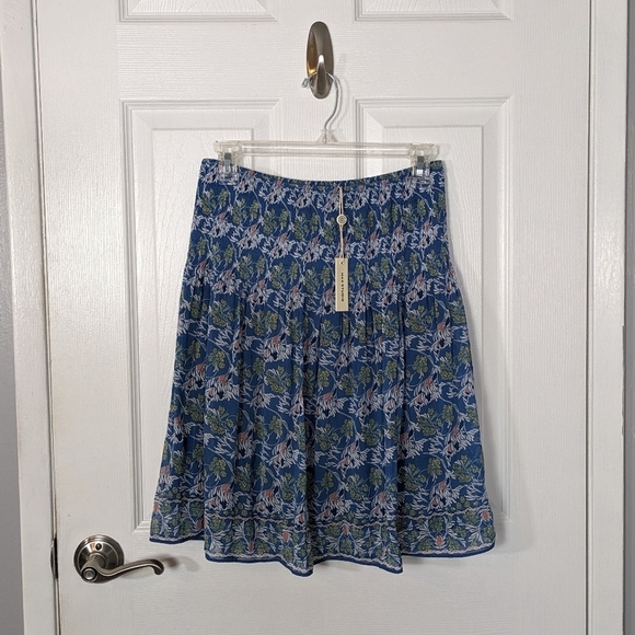 Max Studio Dresses & Skirts - NWT Max Studio Tiered Bohemian Gauzy Blue Floral Mini Skirt Size Small